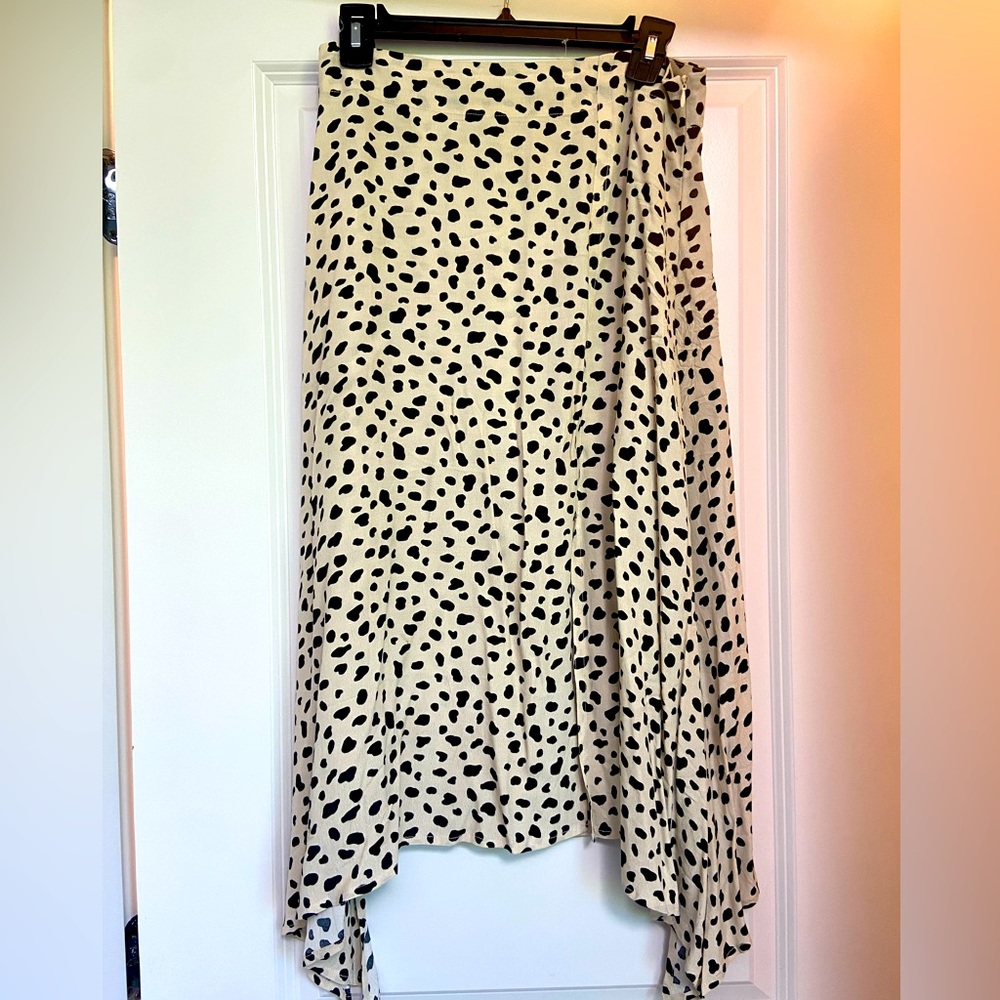 Leopard Silk Skirt